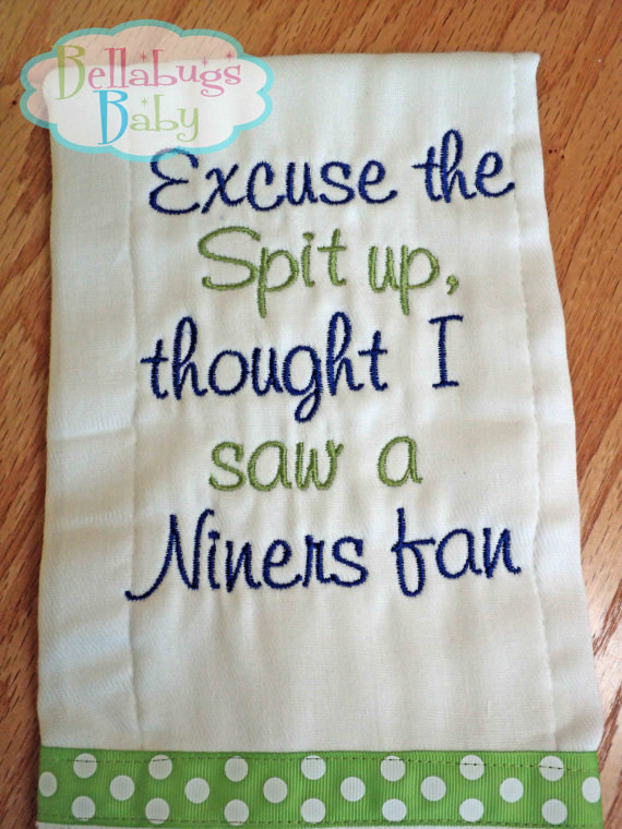 Monogrammed Baby Burp Cloth
