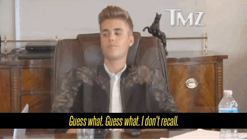When he didn't recall