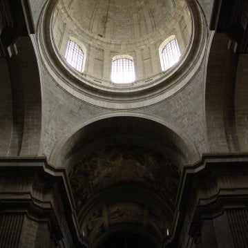 Una iglesia en El Escorial, 45 kilómetros al noroeste de Madrid.