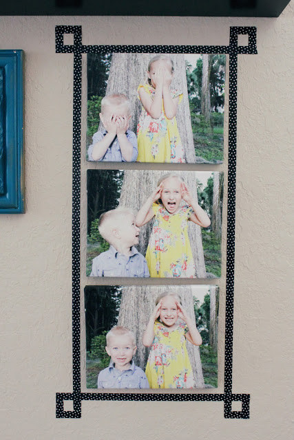 Use washi tape to add a fun and easy faux-frame.