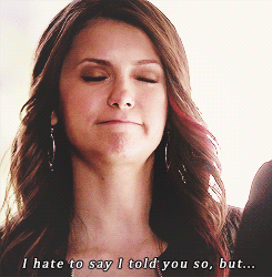 THANK GOD Elena finally became a vampire. I swear if I had to sit and watch that skinny bitch victimize herself and cry one more time I was going to scream. As a vampire, Elena is still sweet and heroic, but with a slight badass edge. She can finally fend for herself without sending Damon and Stefan to fight her battles for her. Nobody likes a damsel in distress, they’re so not feminist.