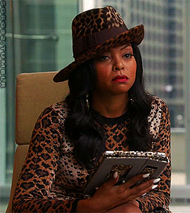 Who else can pull off a leopard fedora, leopard shirt, leopard skirt, and leopard iPad case? Not even actual leopards.