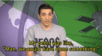 You let your penis down.