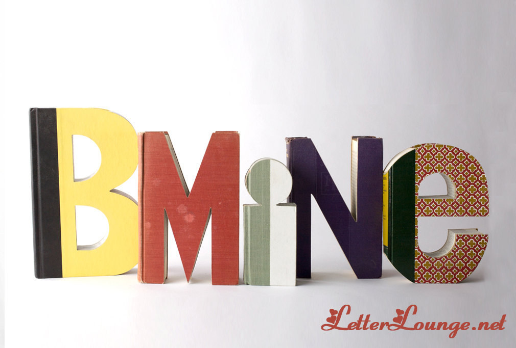 "B Mine" Book Letters, $75.00
