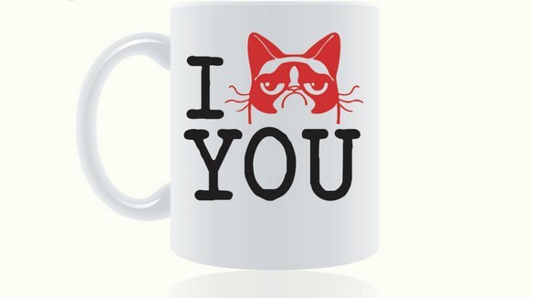 Grumpy Cat Mug, Etsy, $13