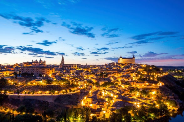 Atardecer en Toledo, 70 km al sur de Madrid.