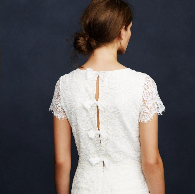 J Crew Short Sleeve Wedding Dress