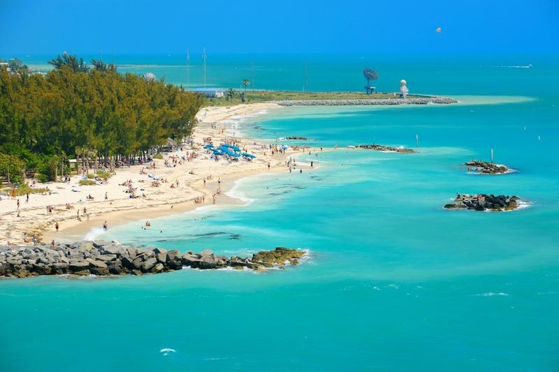 The 150-mile ocean drive from Miami to Key West on Highway 1 will have you feeling like you're floating on water. The best part is Key West's beaches await you -- and they're some of the prettiest in the whole country.