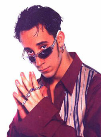 1996 The Backstreet Boys star was about to rise - at least in Europe - and A.J. started with his signature look of dark hair, a pair of sunglasses and lots of chunky rings.