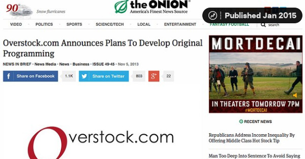 The Onion Predicted Overstock Com S New Video Streaming Site The Onion Predicted Overstock Com S New Video Streaming Site