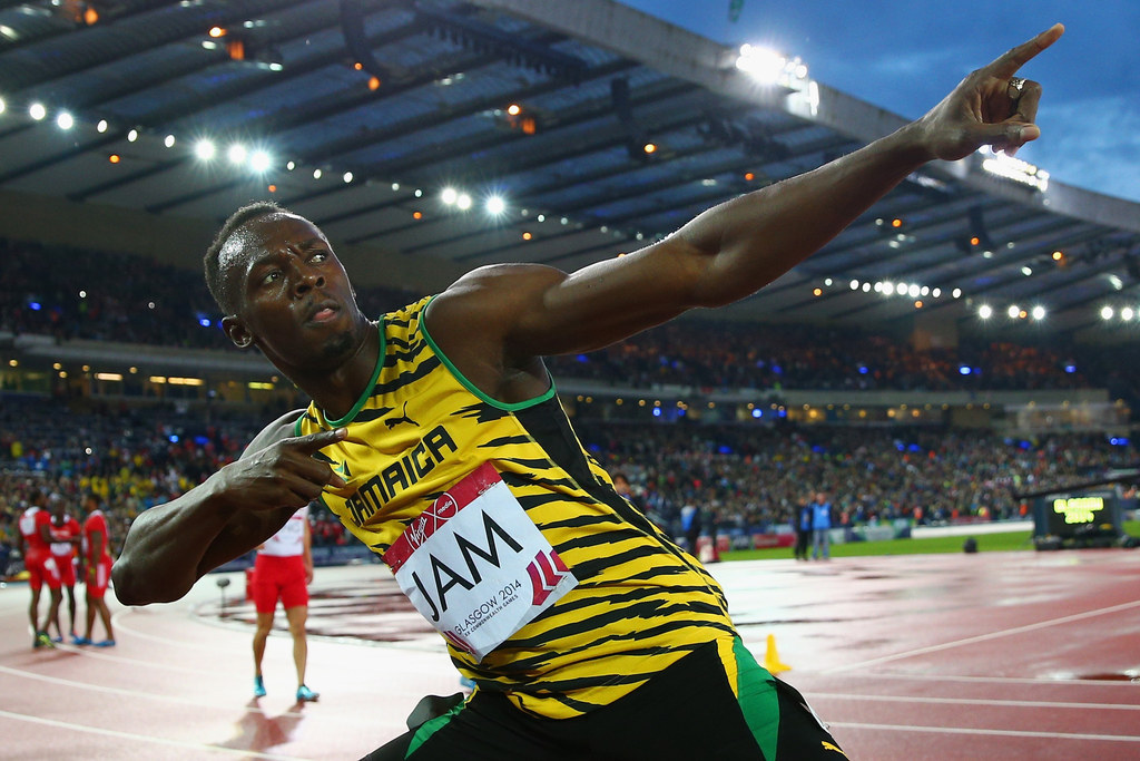 Usain Bolt moves to trademark signature victory pose