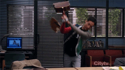 "I'm just letting the bai sweep the floor righ--- aaaaand your guitar has been chipped."