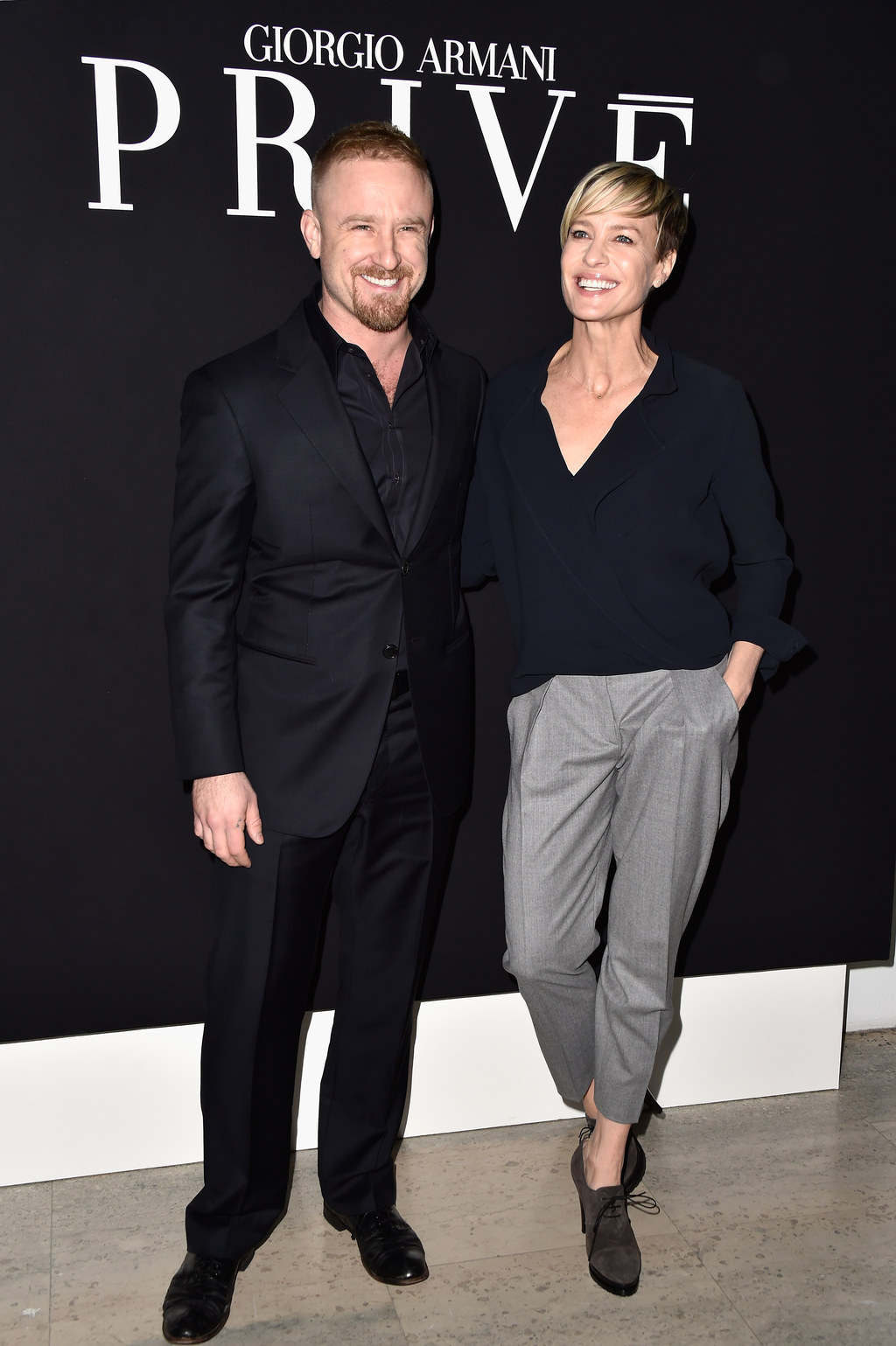 Ben Foster And Robin Wright At The Giorgio Armani Prive Paris