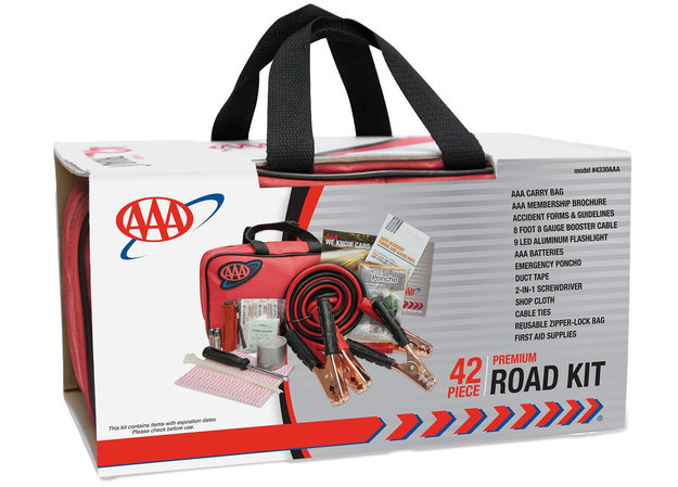 Be ready for sticky situations with AAA's 42 Piece Emergency Road Assistance Kit.