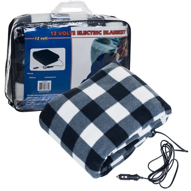 Spend a comfortable night in your car with Trademark's Plaid Electric Blanket.