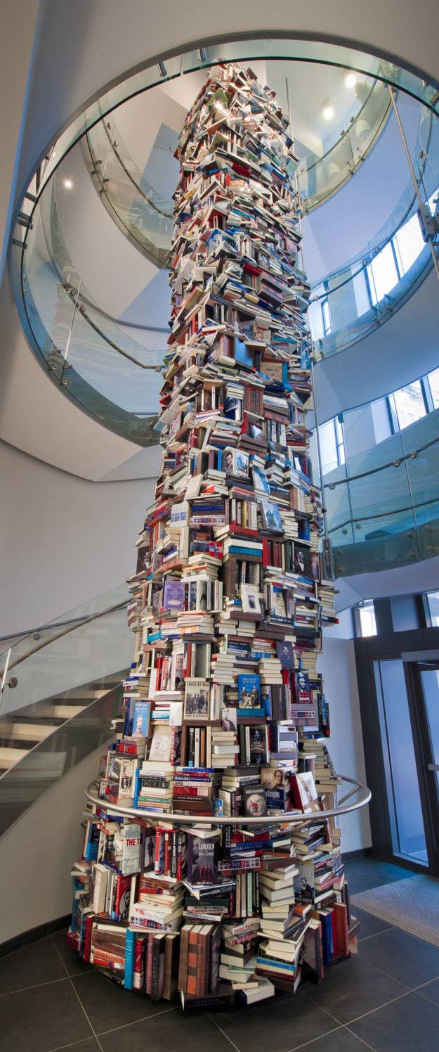 Q: How would a stack of e-readers convey the enormity of Lincoln's influence?A: Digital biographies would fall short.