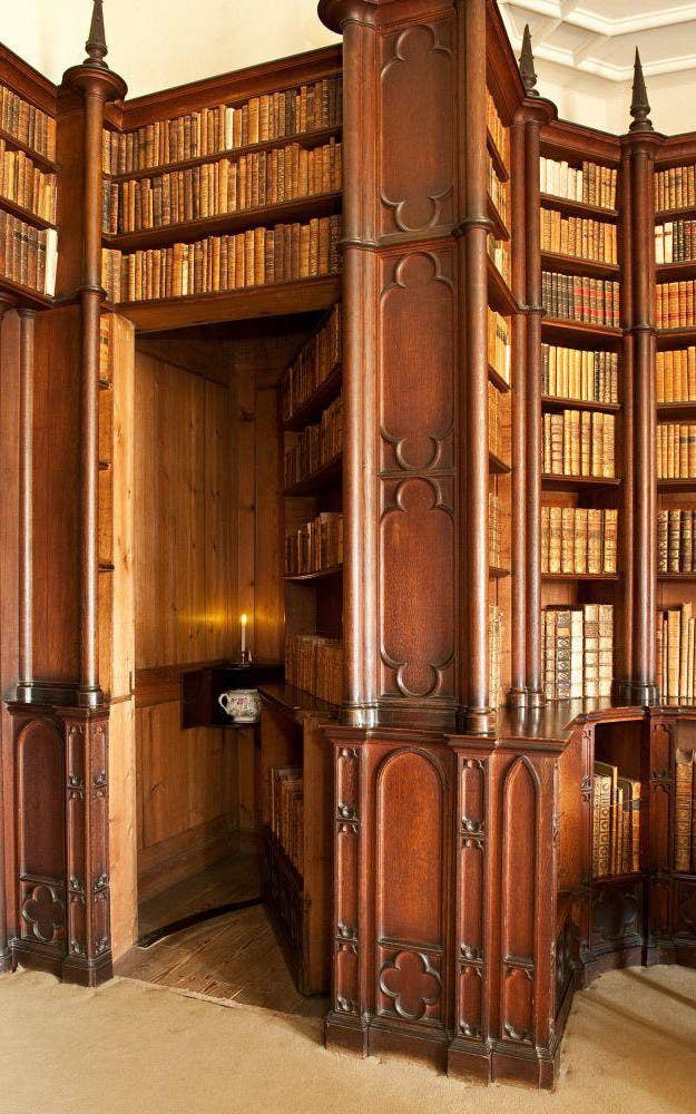 Q: How cool would it be to have a secret library door outfitted with gray tablets? A: Not cool.