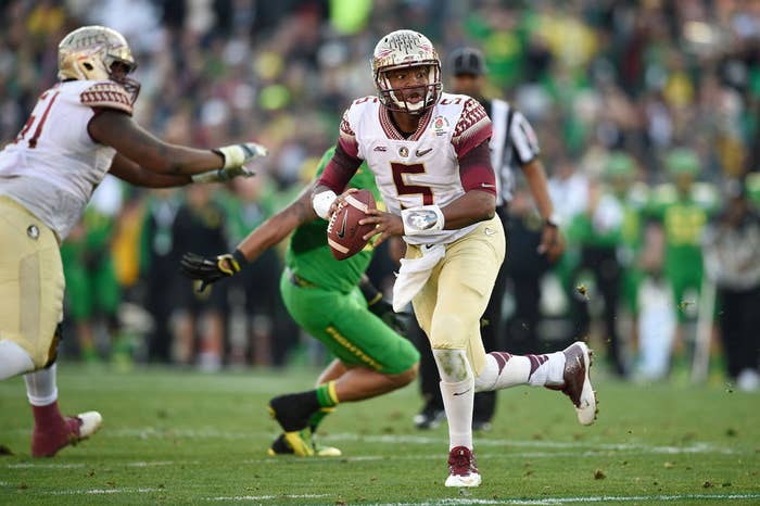 Florida State Seminoles quarterback Jameis Winston during the first half of the 2015 Rose Bowl.