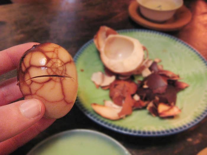 Yes, even a crevasse can taste good. Learn the Chinese Tea Egg recipe here.