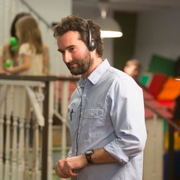 Jay Duplass on the set of Togetherness