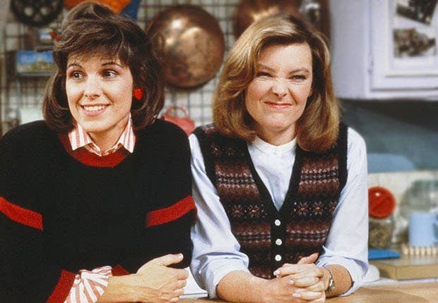 1984 brought us Kate (Jane Curtin—yes, the one from classic SNL) and Allie (Susan Saint James): These two recently divorced mothers decide the best way to cope with their circumstances is to move themselves and their kids in together and call it a blended family. Initially Kate takes on the role of the working parent while Allie stays home with the kids. Later in the series, the women start their own catering business. Although in the last season of the show Allie remarried, creating a bizarre woman-woman-man household and a shark jumping moment, the show is memorable for its depictions of the titular women attempting to balance the demands of work, motherhood, and modern relationships. Modern family, indeed.