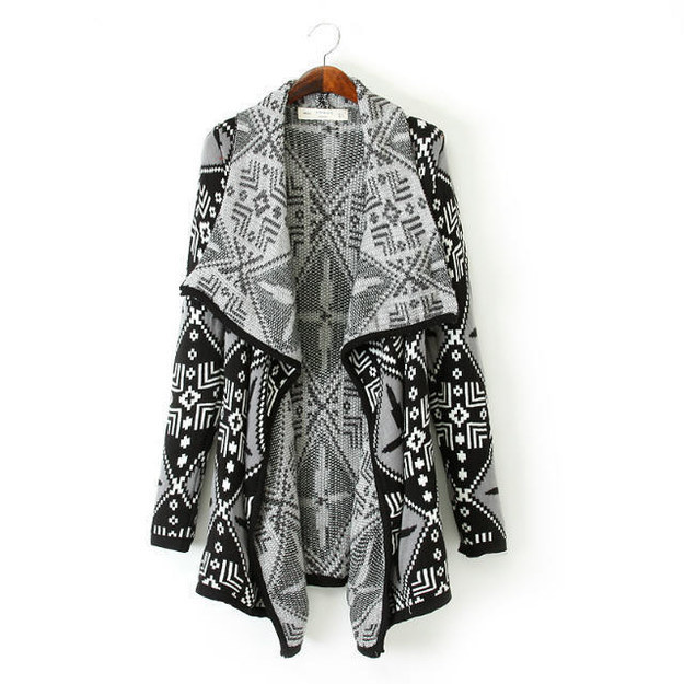 Fancy variation: geometric shawl cardigan