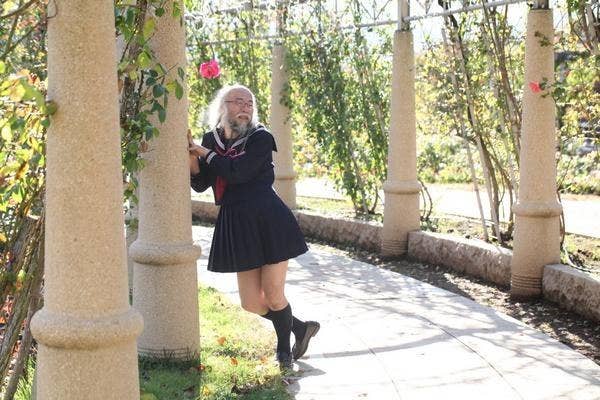 15 Images Of A Japanese Guy Who Dresses As A School Girl.