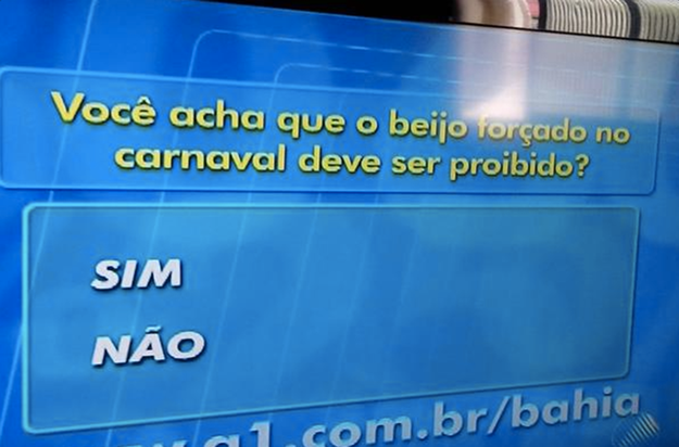 As pessoas lembraram que "beijo forçado" é assédio sexual, portanto um crime.