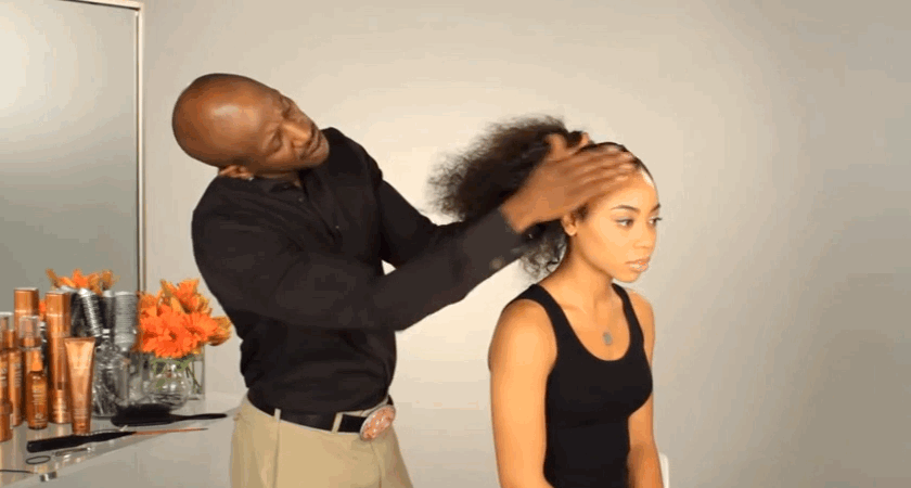 If you always wear your hair down, mix it up a bit. "Natural hair is ideal for creating a slicked back ponytail with amazing texture," says Symonds. Watch the full tutorial here.