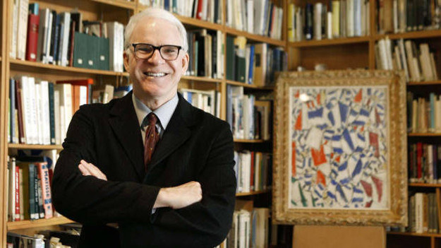 Steve Martin on writing: "Writer's block is a fancy term made up by whiners so they can have an excuse to drink alcohol." Apparently his writer's block is under control, as he's penned numerous books including novels, plays, songs, children's books, essays on art, and even a book of his tweets. His novella Shopgirl was made into a movie starring Clare Danes, and his novel An Object of Beauty is also going to film starring Amy Adams.