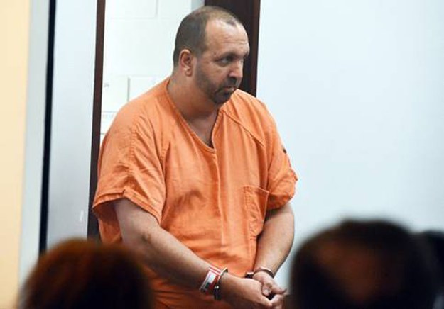 Craig Stephen Hicks, 46, in a North Carolina courtroom on Wednesday.