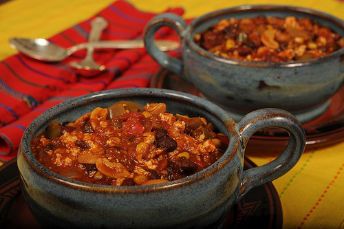 Like soup, there's plenty of types of chili. When you're done shoveling the 4 inches of snow you got last night, why not heat up a nice, warm pot of chili? That salad can wait until Spring.