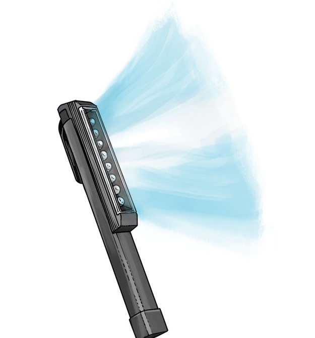 This flashlight may be small, but it provides an enormous amount of light.