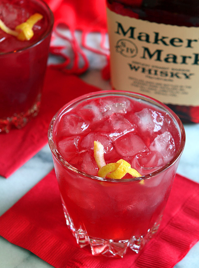 Pomegranate, ginger, and bourbon all combine in this delicious crimson cocktail. Check out the recipe here.