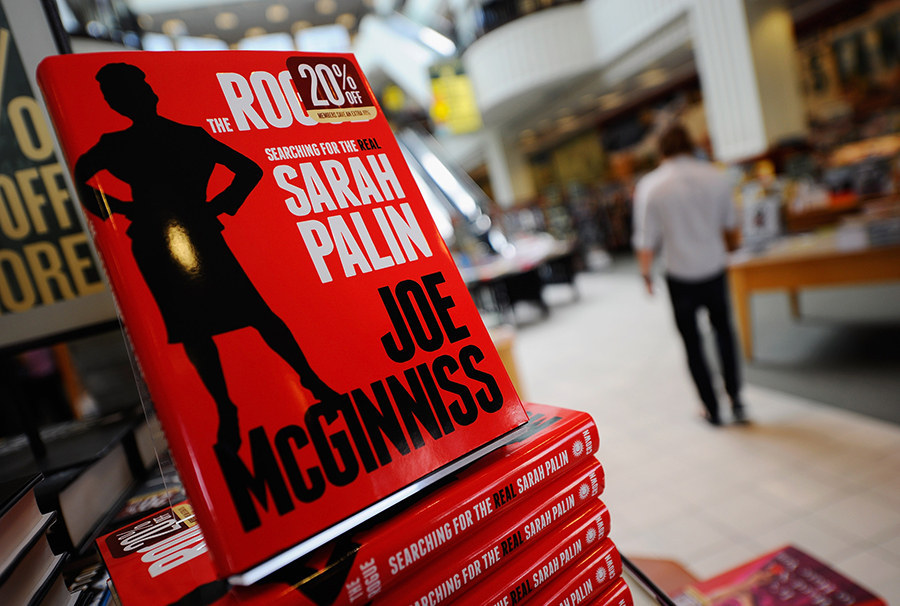 Joe McGinniss moved in next door to Sarah Palin, and then wrote the best selling book, "The Rogue: Searching for the Real Sarah Palin." Sarah Palin, obviously, did not like him living next door at all. She wrote on her Facebook, "Wonder what kind of material he'll gather while overlooking Piper's bedroom, my little garden, and the family's swimming hole?"