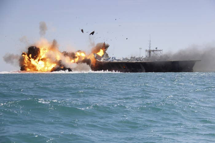 Iran Just Blew Up A Fake American Aircraft Carrier