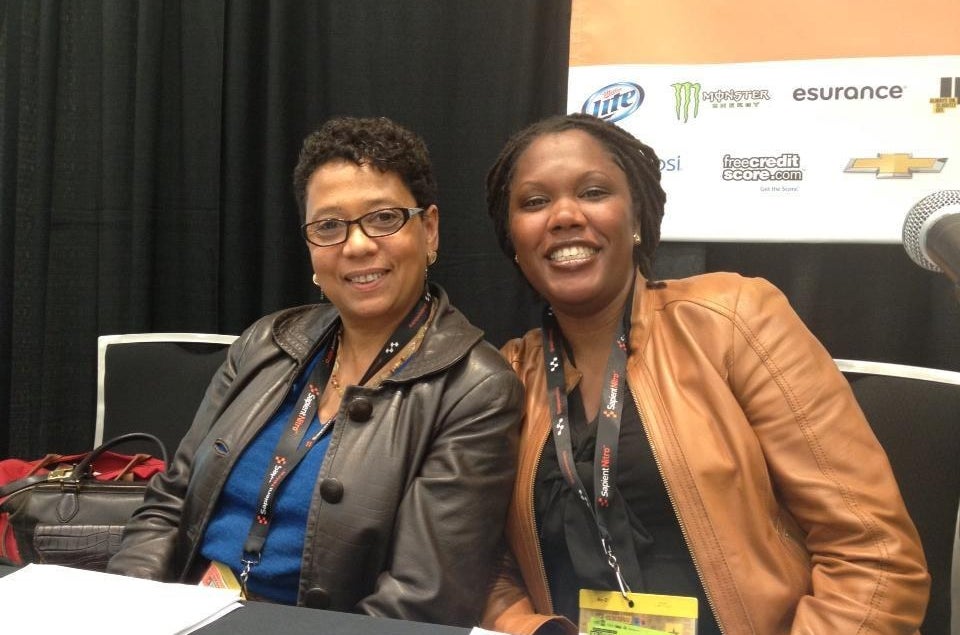 Dori Maynard, left, at a SXSW event in 2013.