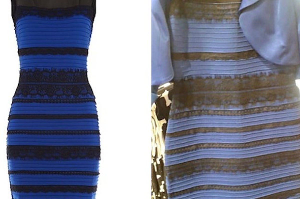 Платье цвет которого не могут определить