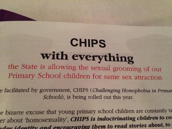 Leaflets Handed Out At UKIP Conference Say Teaching LGBT Rights In 