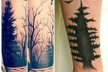 10 Best Forest Silhouette Tattoo IdeasCollected By Daily Hind News