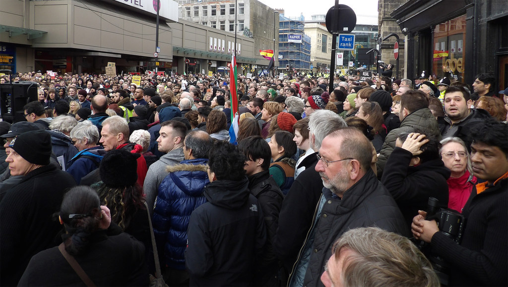 Anti-Muslim Group Pegida Massively Outnumbered By Opponents At First UK ...