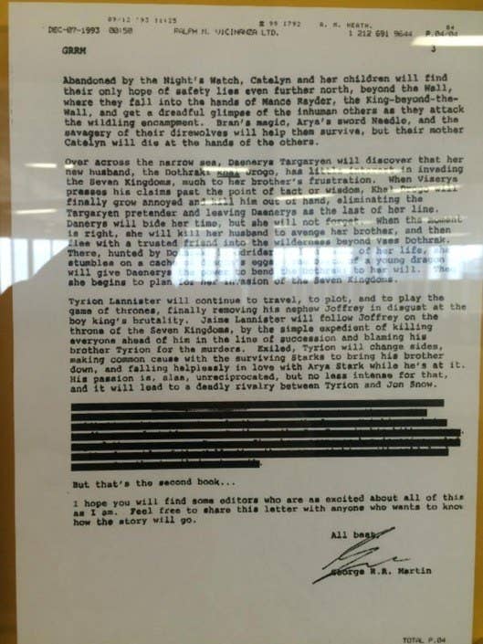 The Original Pitch For Game Of Thrones Has Leaked And It Might