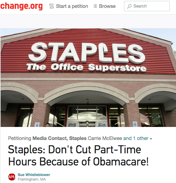 Staples Threatens To Fire Staff For Working More Than 25 Hours A Week