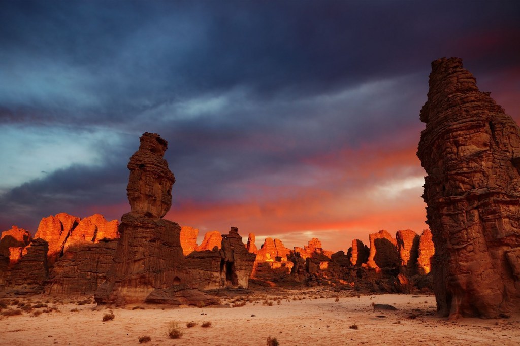 So maybe taking your spring break in the Sahara Desert is a little bit of a tough sell, but just look at that sunset. No need for Photoshop, here. Those rock formations and that palette of dazzling colors are au' natural. Tassili is the site of some of the world's most distinctive geological formations, known as "rock forests." If history is more your thing, scope out the huge array of ancient rock paintings and engravings discovered here in 1933. This Neolithic art has been dated back as early as 10,000 years ago.