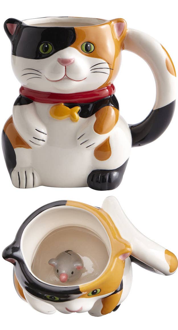 Cat with Mouse Inside Mug, $9.00