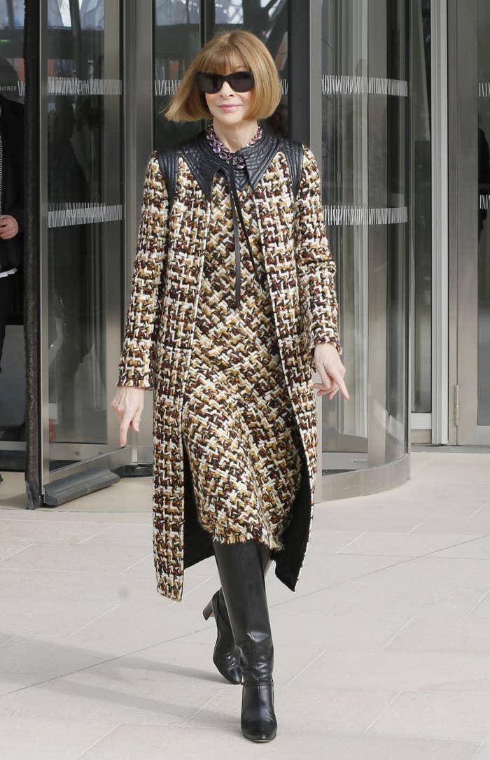 ANNA WINTOUR Arrives at Louis Vuitton Parfum Dinner at Foundation