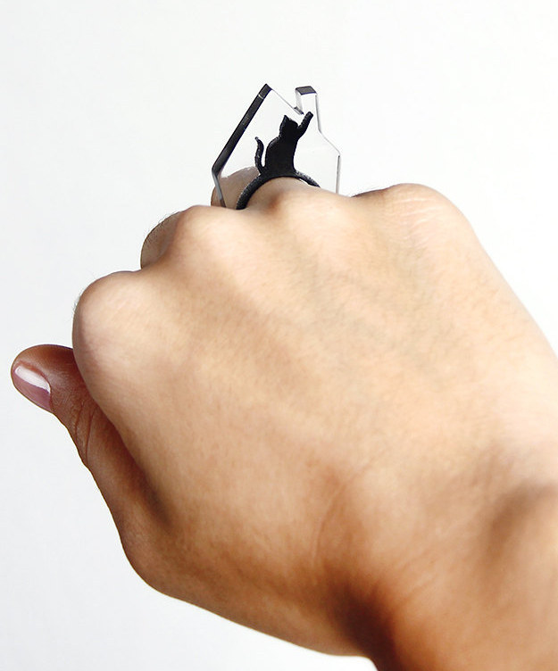 Cat House Resin Ring, $28.75