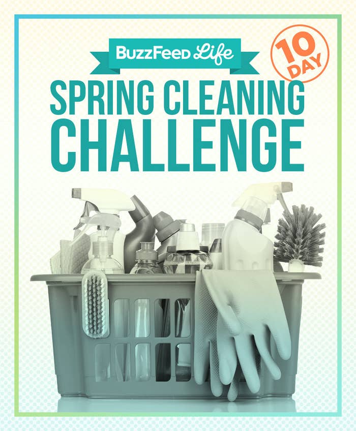 screenshot of the promo material of BuzzFeed's 10-Day Spring Cleaning Challenge
