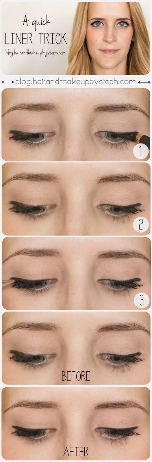 how to apply eyeliner step by step