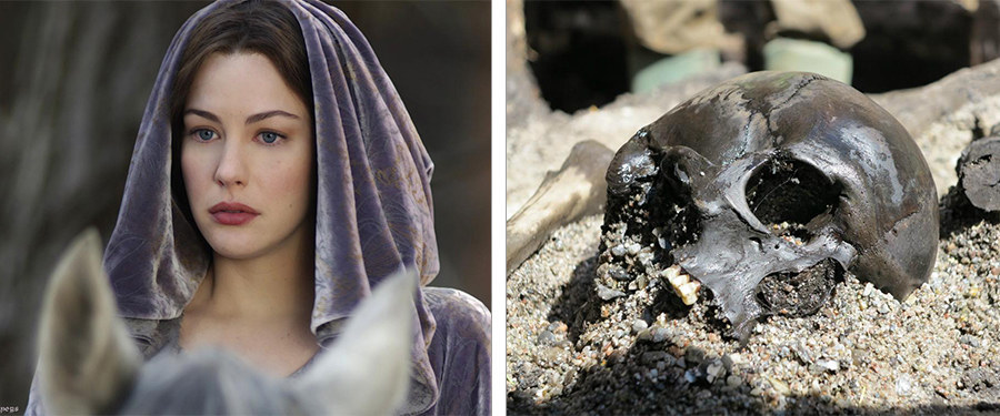 Arwen Undómiel, the daughter of Lord Elrond, was beautiful enough to catch the attention of the future King of Gondor. Their marriage was strong and pure, and she gave up her Elven immortality to be with him. So now she's dead.
